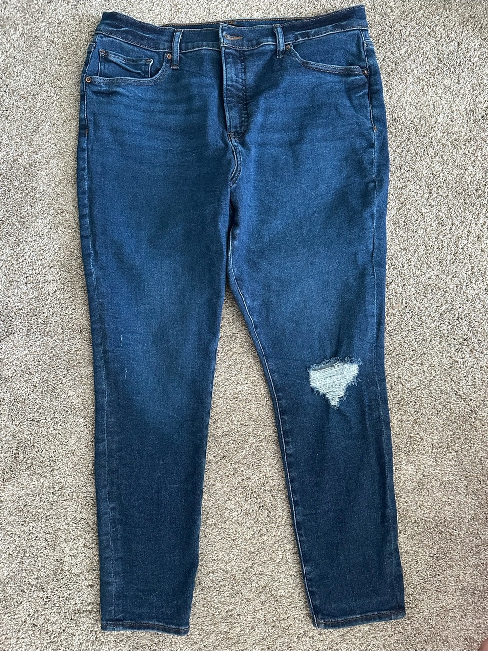NEW! Express Women’s Dark Blue Distressed Jeans